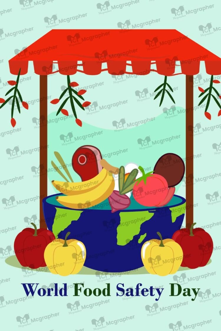 World food safety day digital Illustration
