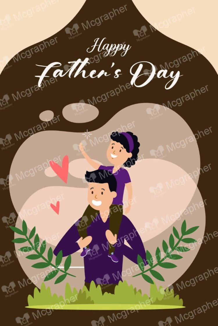 Father's Day digital vector Illustration