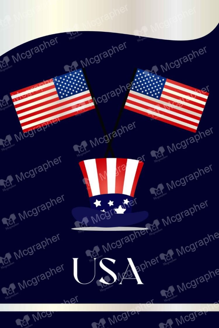 United States of America flag vector Illustration