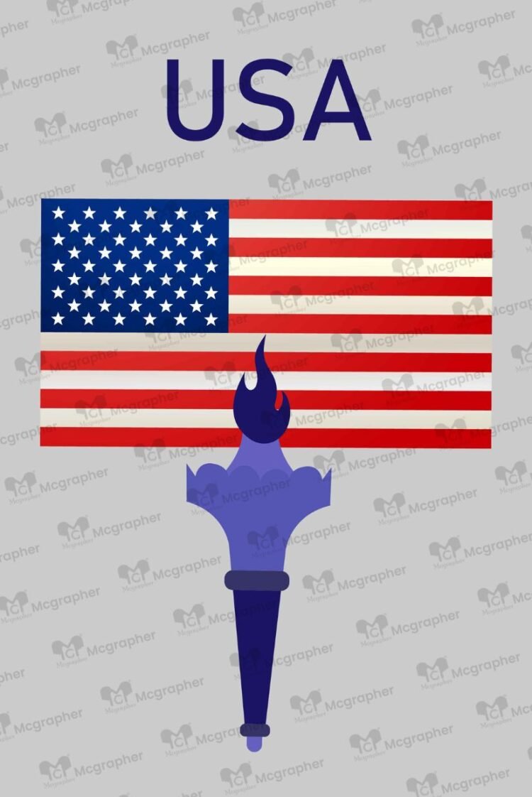 USA flag patriotism vector Illustration