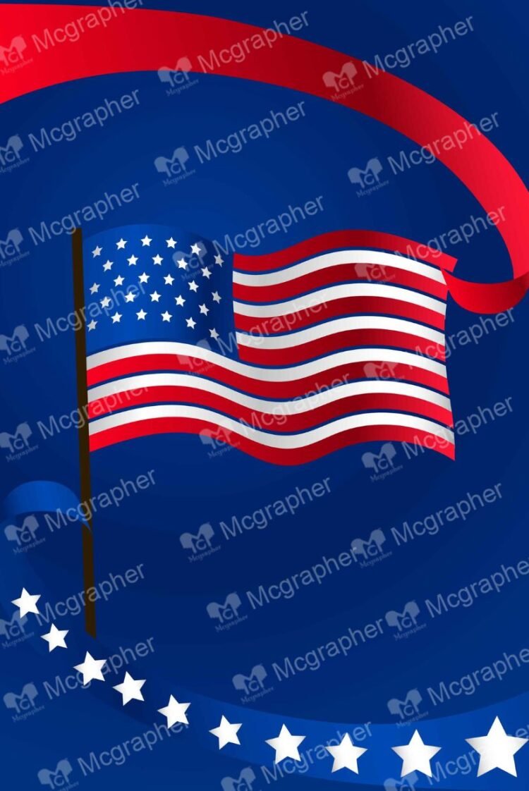 USA emblem flag vector Illustration