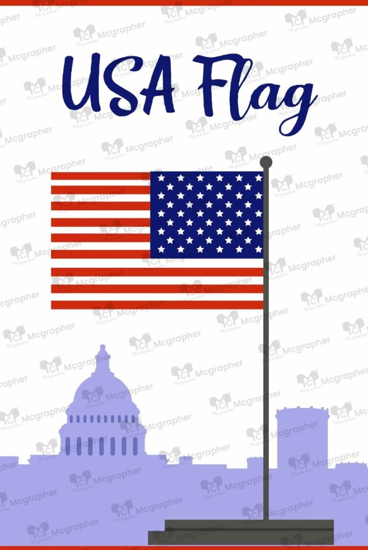 USA flag pride Illustration