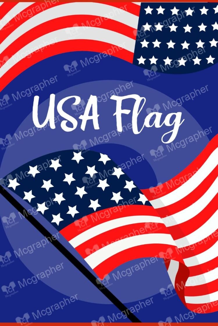 USA flag Illustration