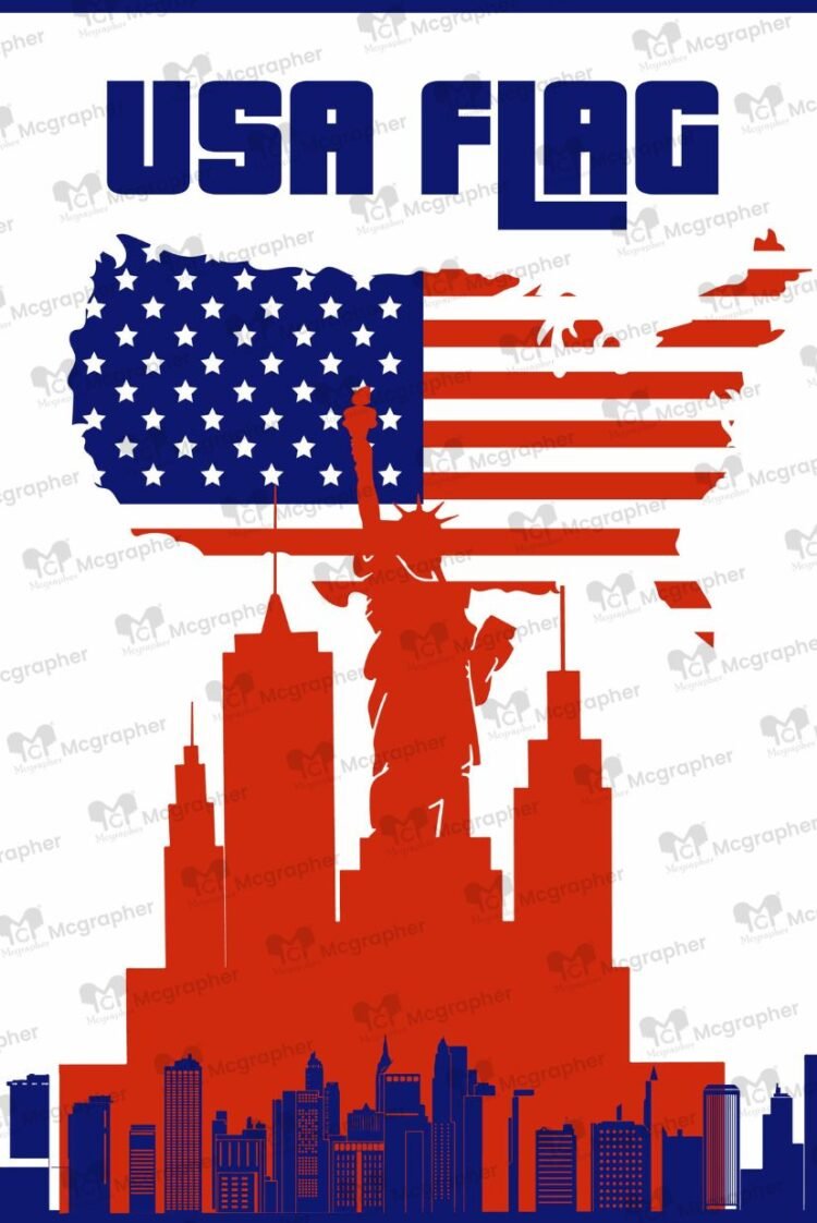 United States of America flag Illustration