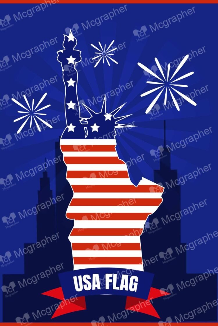 US flag Illustration