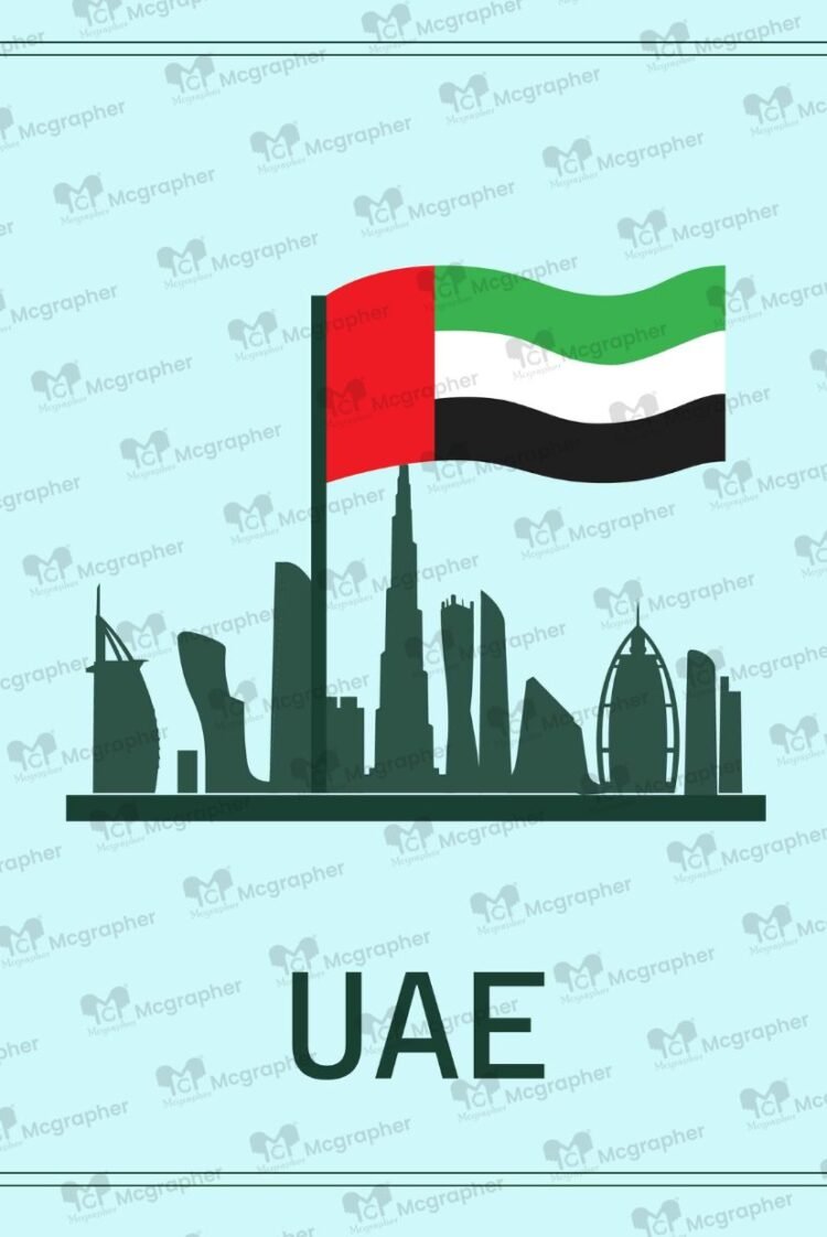 UAE National Flag Vector Illustration