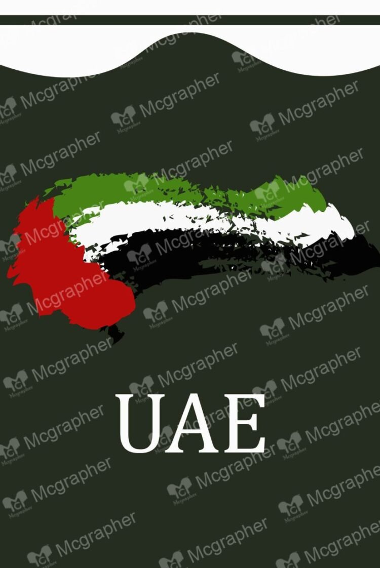 UAE Pride Flag Vector Illustration