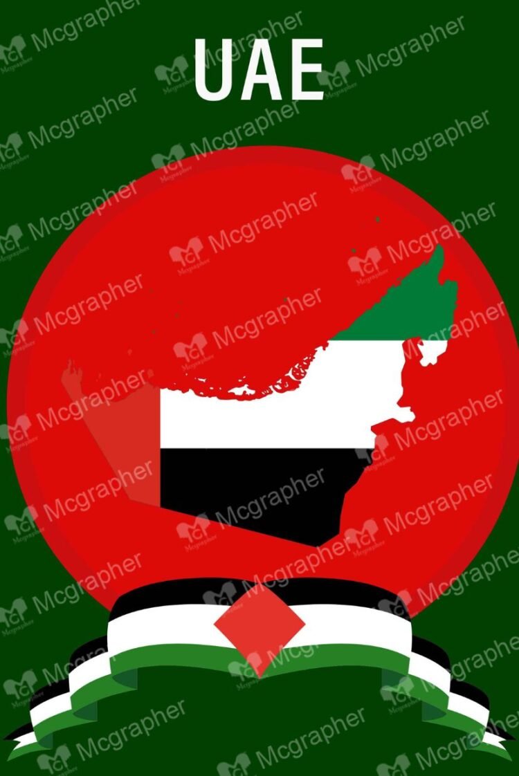 UAE Pride Flag Illustration