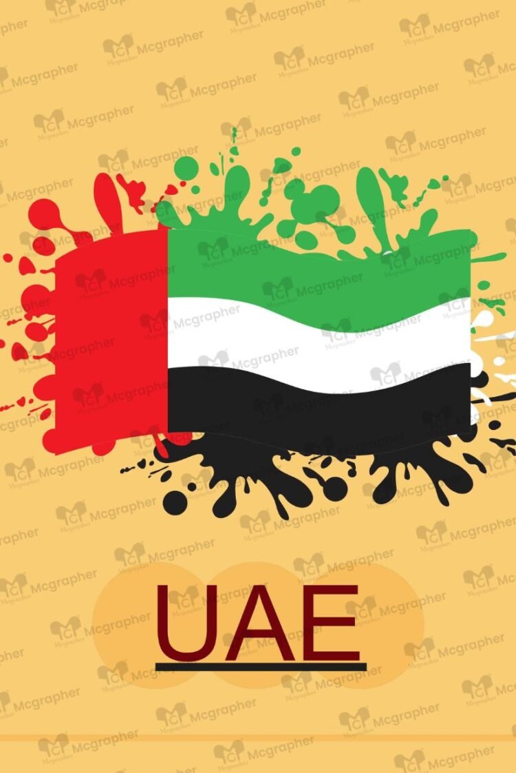 UAE National Flag Illustration