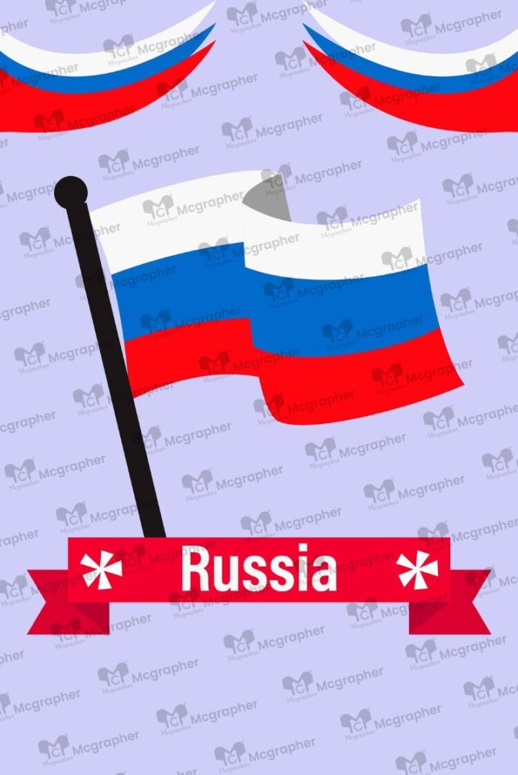 Russia Flag Illustration