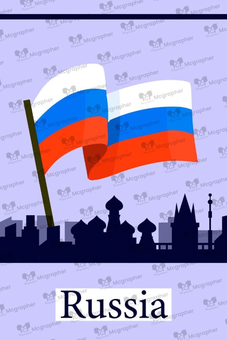 Russia Flag Vector Illustration