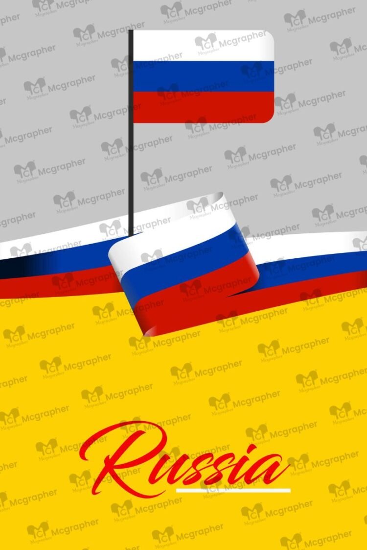 Russia National Flag Vector Illustration