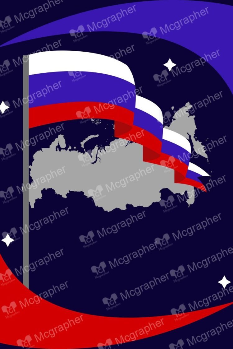 National Flag of Russia Vector Illustration