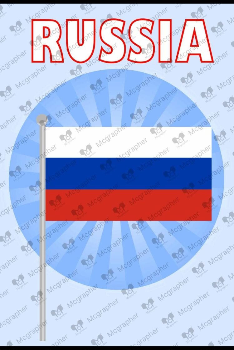 Russian flag vector Illustration