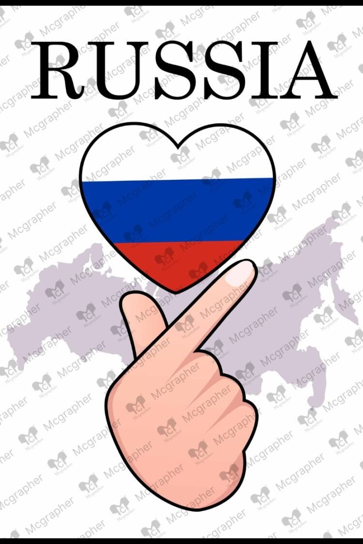 National Russian flag Illustration