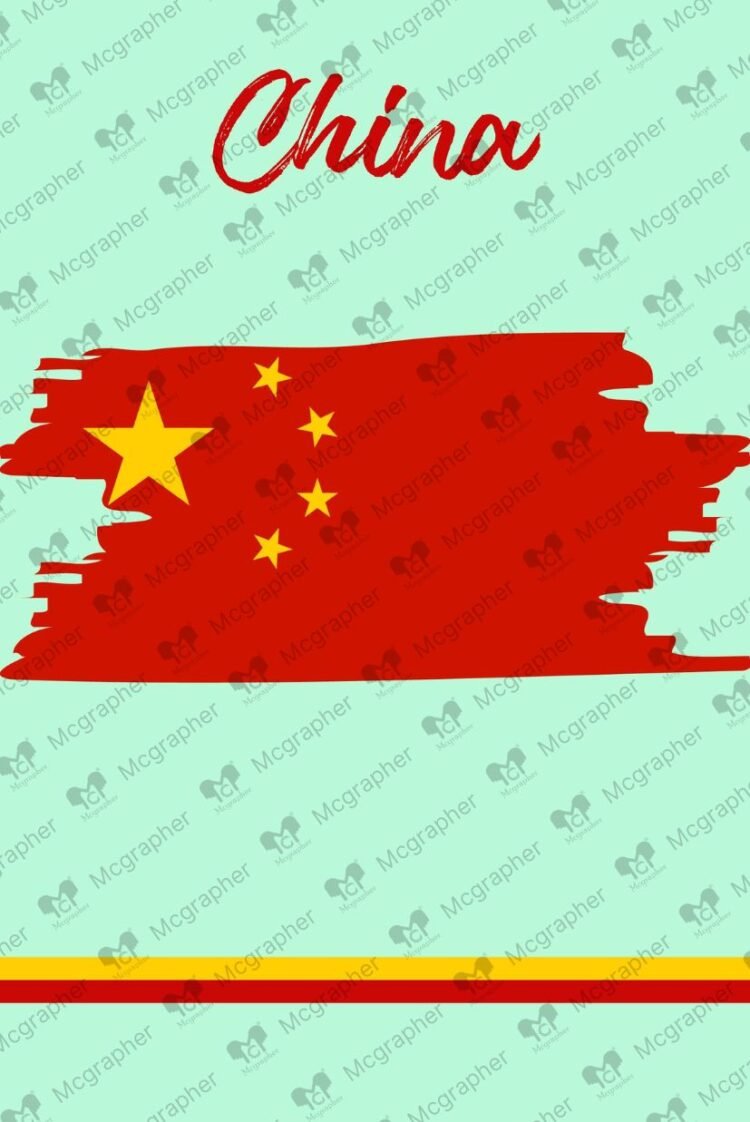 China flag Illustration