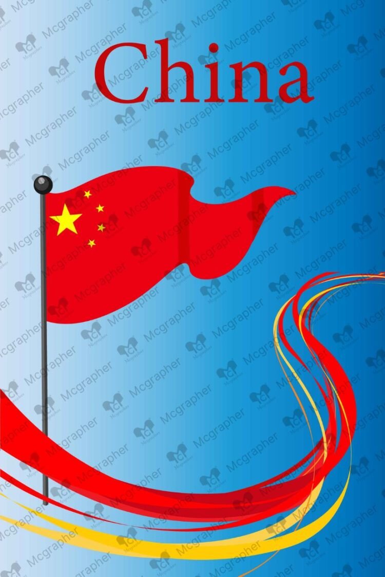 China flag pride Illustration