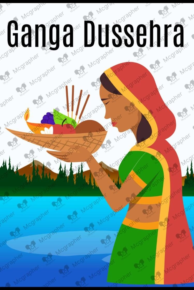 Ganga Dussehra Illustration