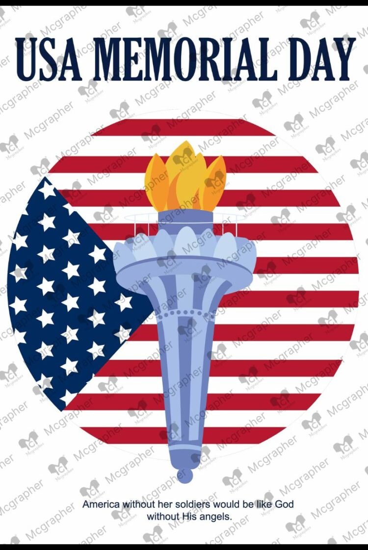 American Memorial Patriotic Illustration