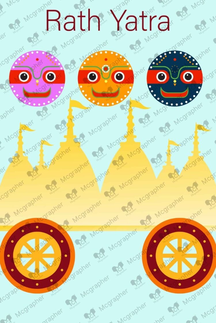 Jagannath Rath Yatra Vector Illustration