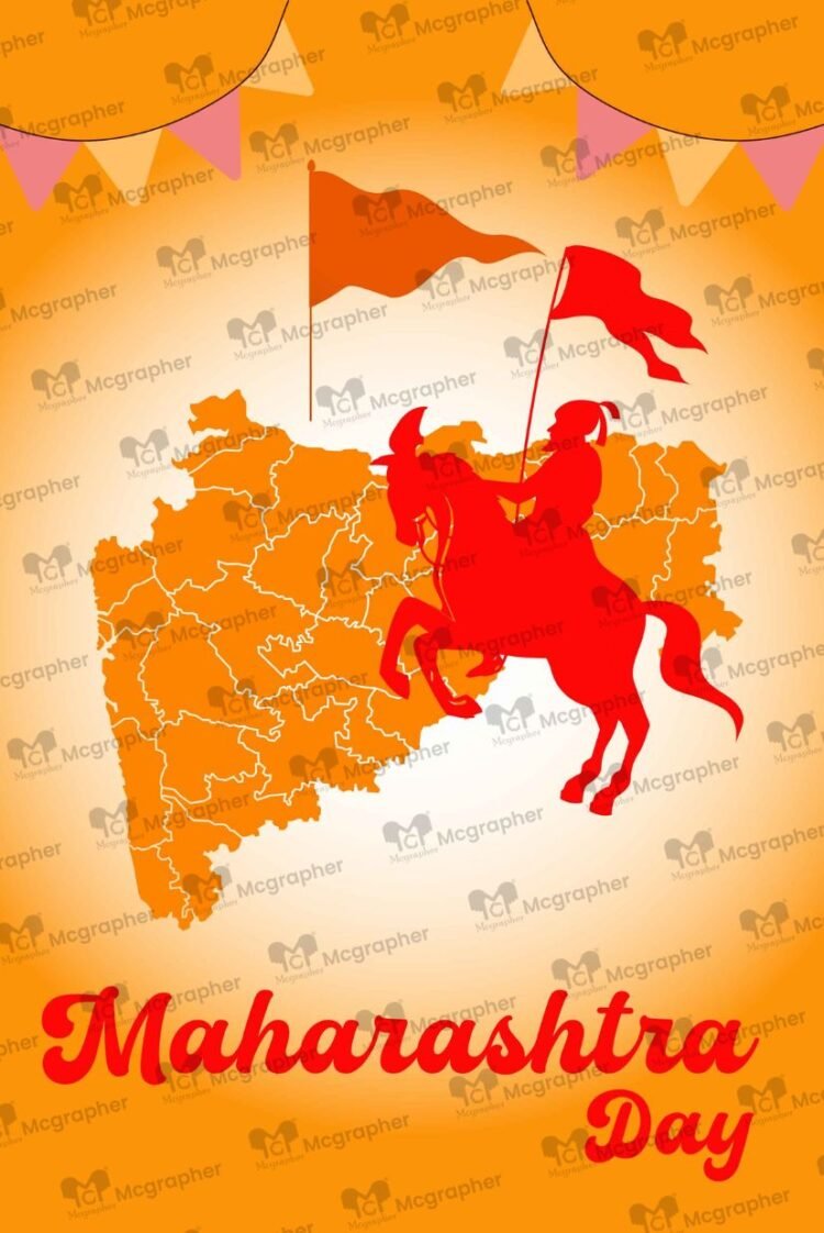 Maharashtra Diwas Marathi vector Illustration