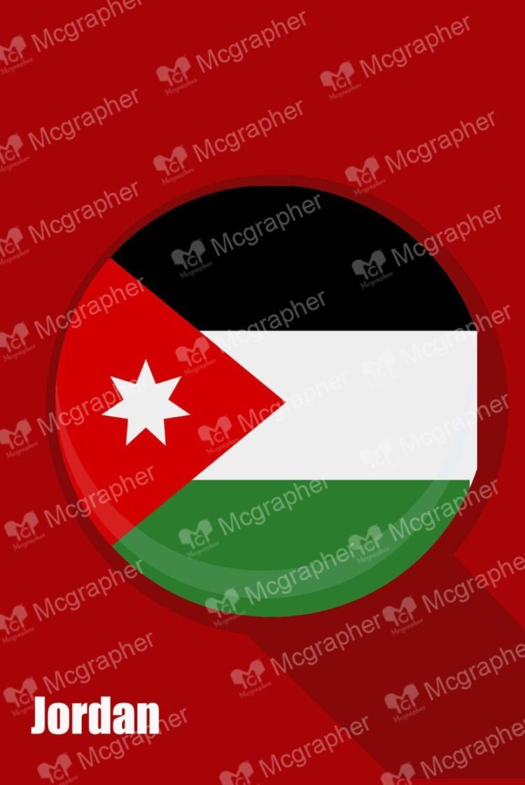 Jordan flag Vector Illustration