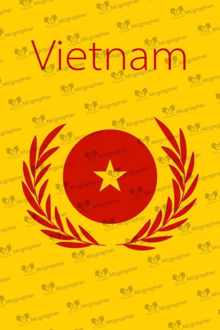 Vietnam Flag Vector Illustration
