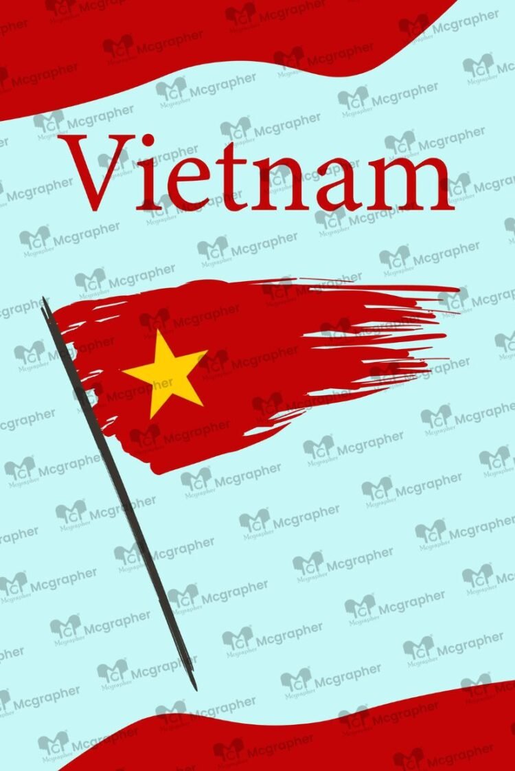 Vietnam Patriotic Flag Vector Illustration