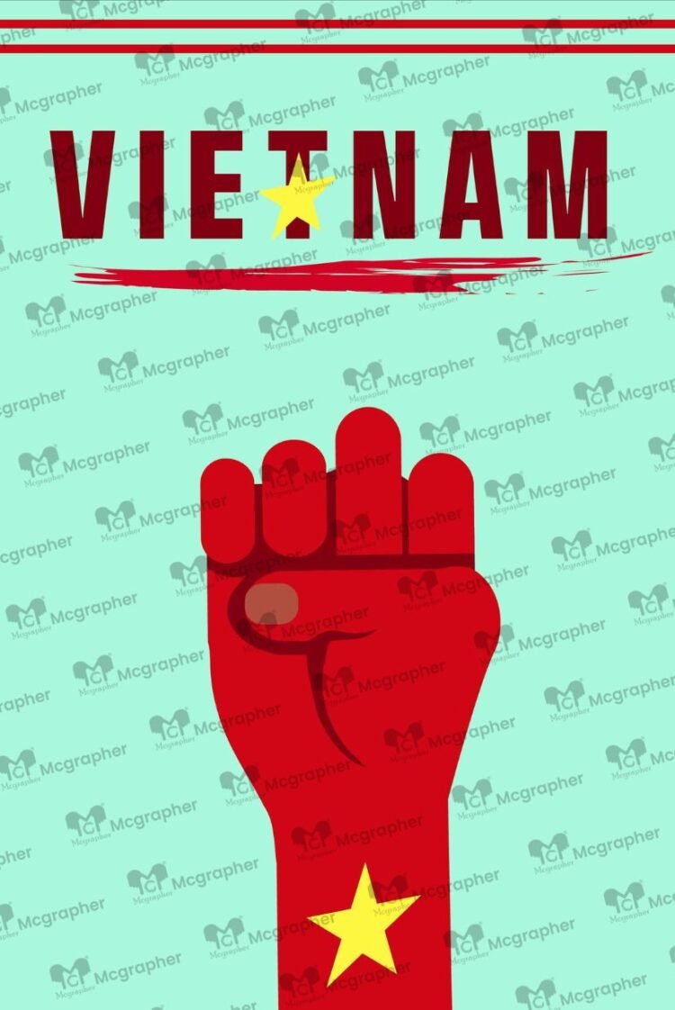 Vietnam Flag Illustration