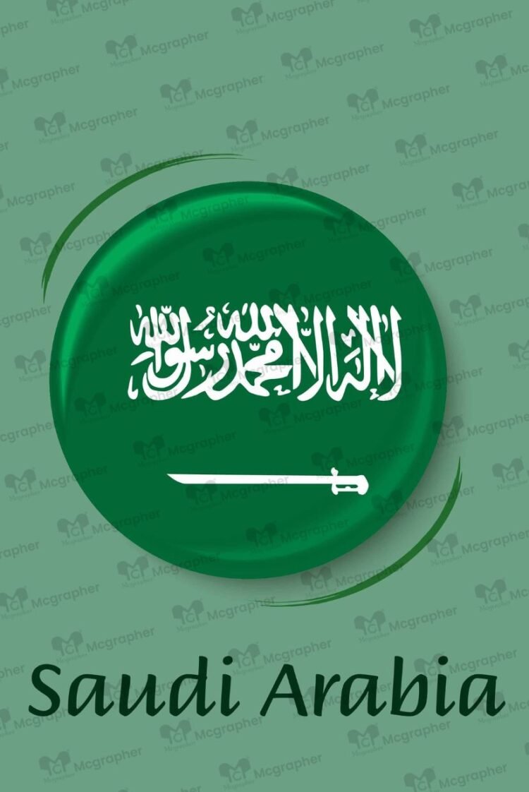 Saudi Arabia kingdom Flag Illustration