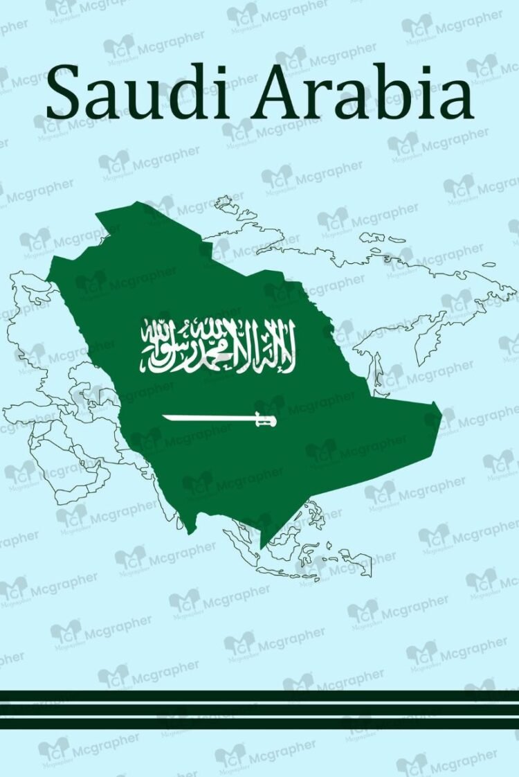 Kingdom of Saudi Arabia Flag Illustration
