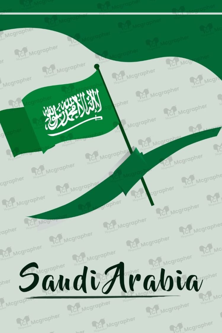 Saudi National Flag vector Illustration