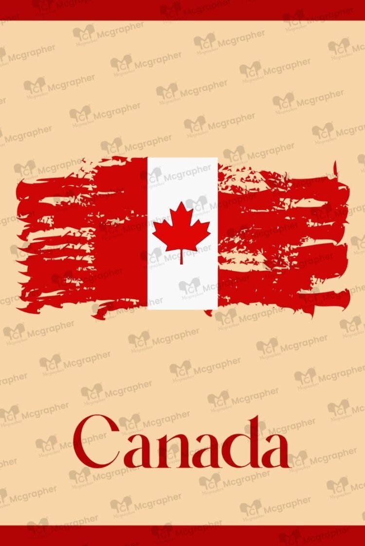 Canada Patriotic Flag Vector Illustration