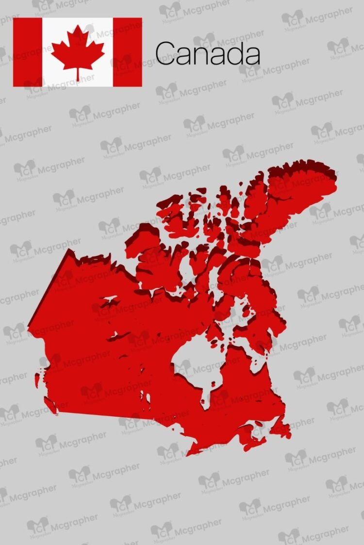 Canada Emblem Flag Illustration