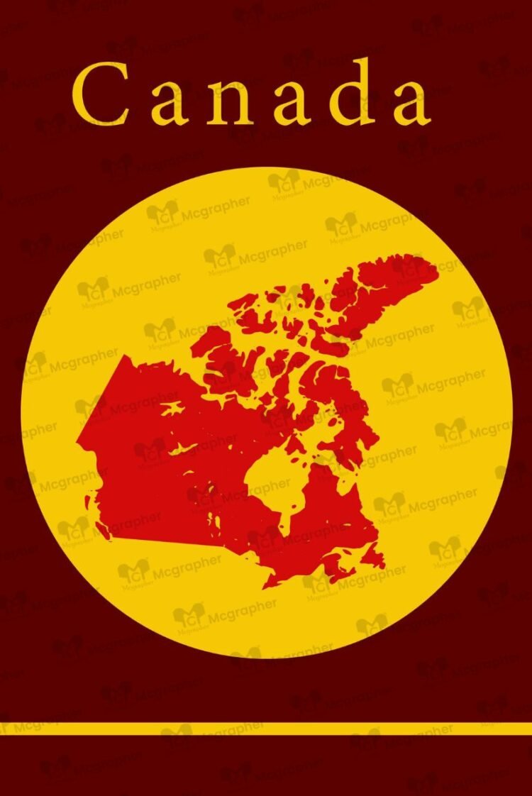 Canadian Flag Illustration