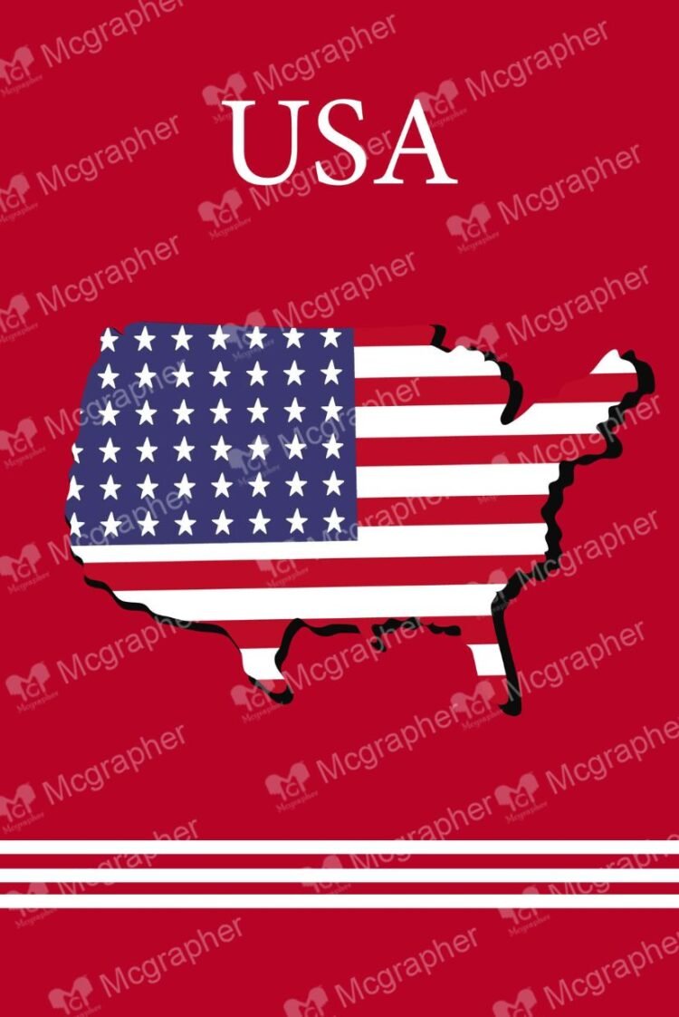 US patriotic flag vector Illustration