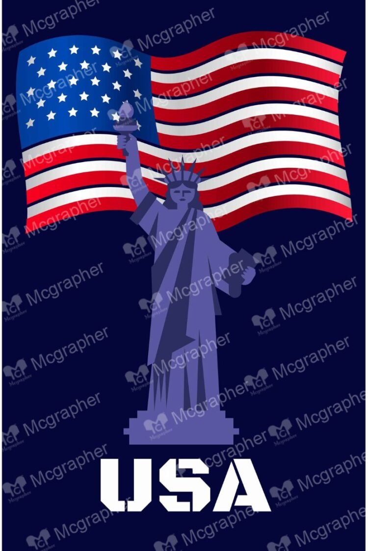 United States flag vector Illustration