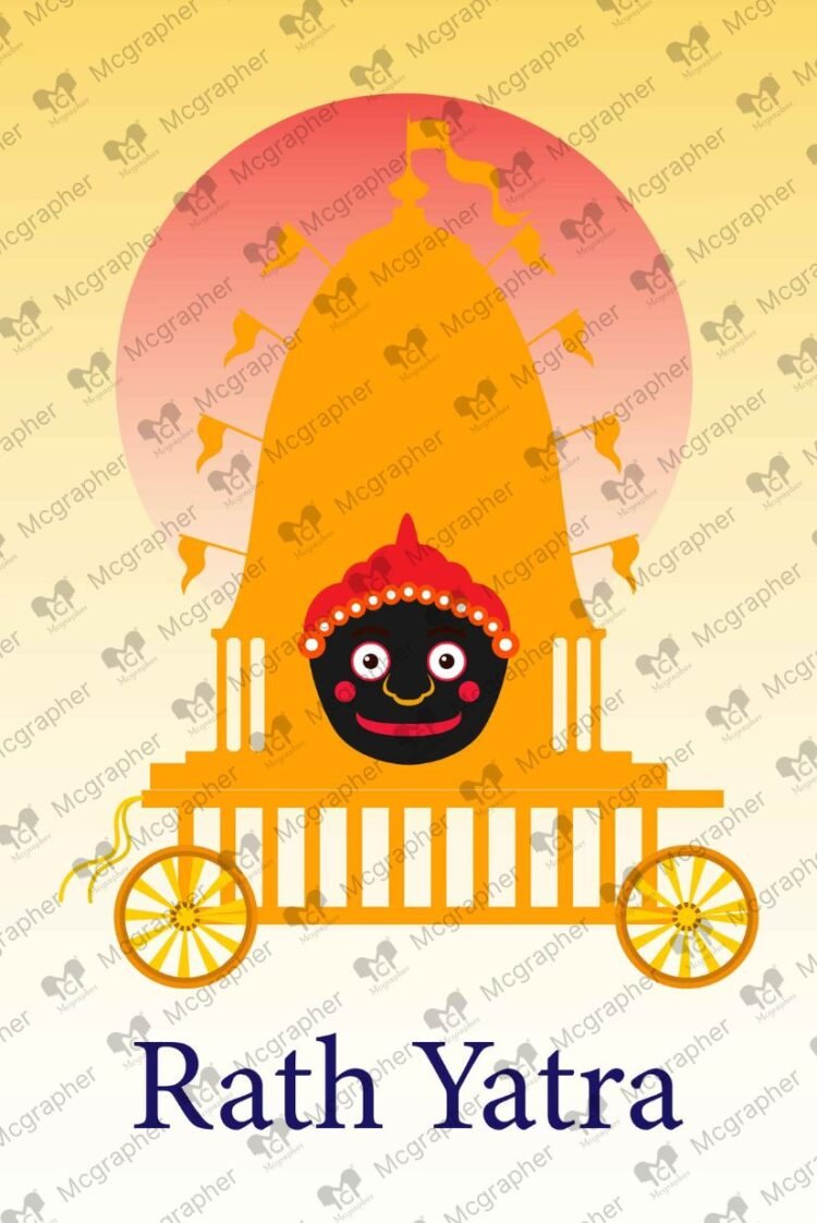 Rath Yatra Indian Tradition Vector Illustration