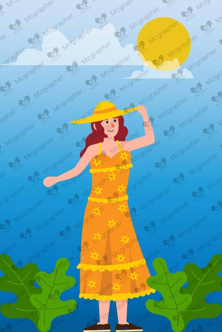 Summer vacation mode vector Illustration