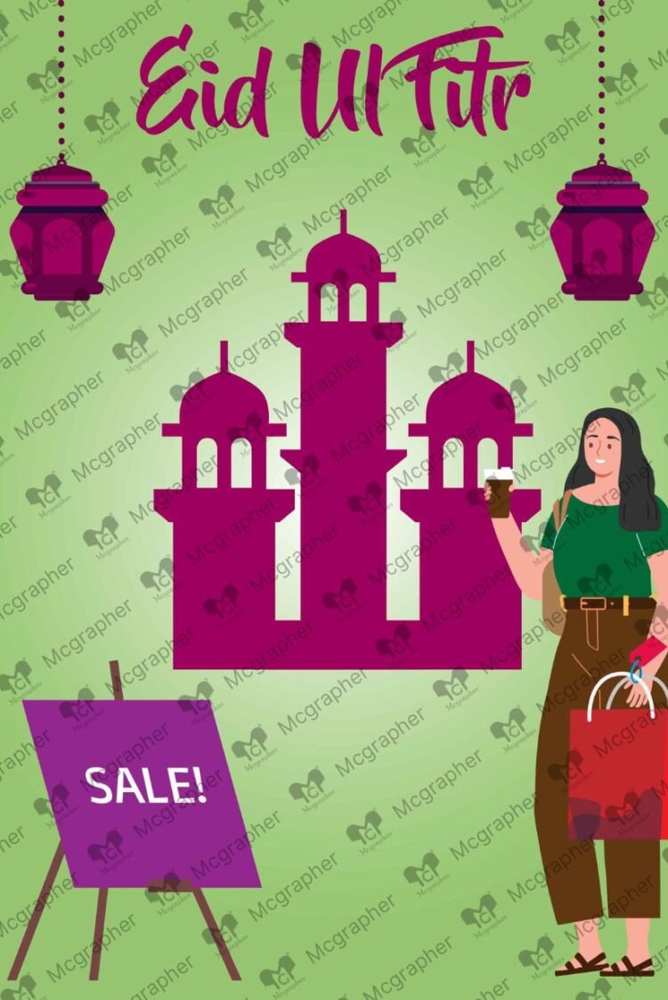 Eid ul Fitr Big Sale Illustration