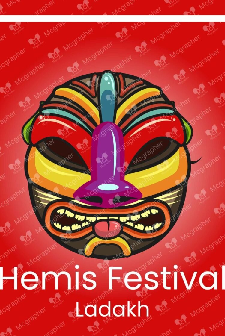 Hemis Festival Buddhist vector Illustration