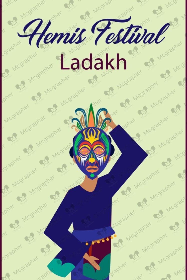 Hemis Festival vibes vector Illustration