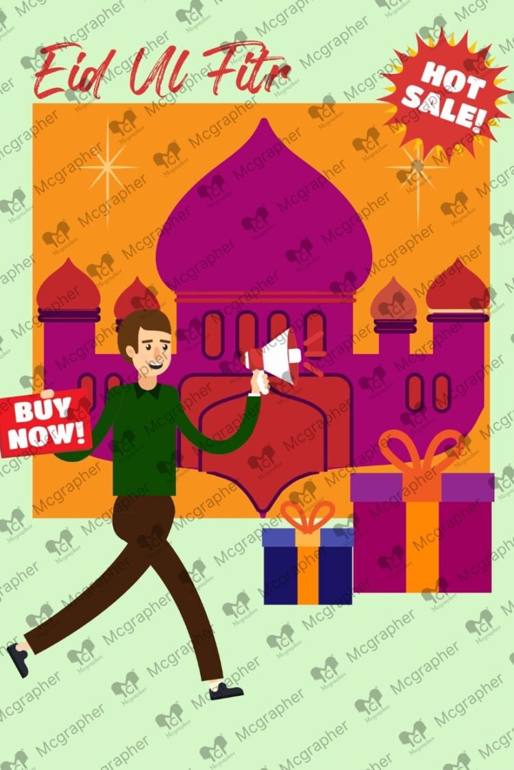 Eid ul Fitr Sale vector Illustration