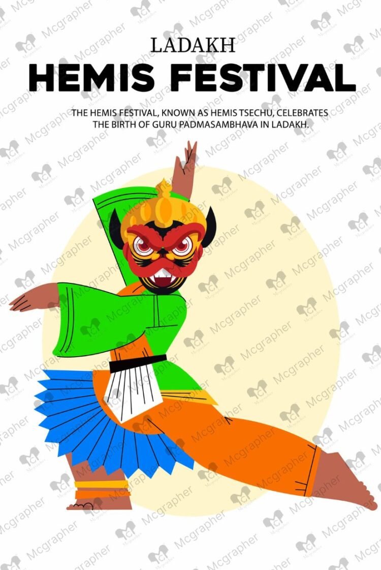 Hemis Festival Monastic Illustration