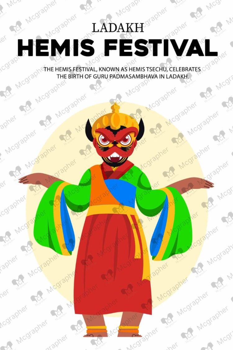 Hemis Festival Buddhist Illustration