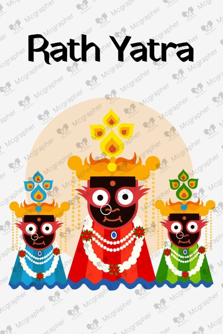 Rath Yatra Indian cultural Illustration