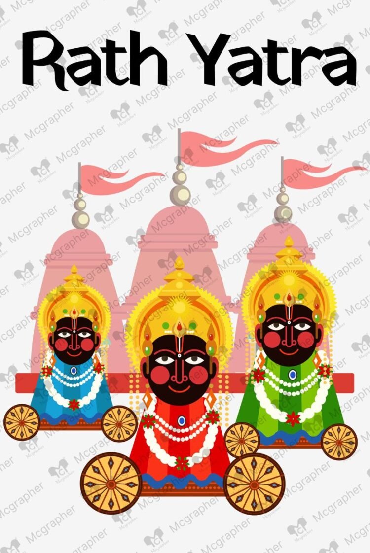 Rath Yatra festival Indian Illustration