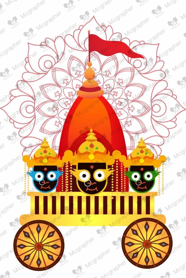 Rath Yatra hindu festival Illustration
