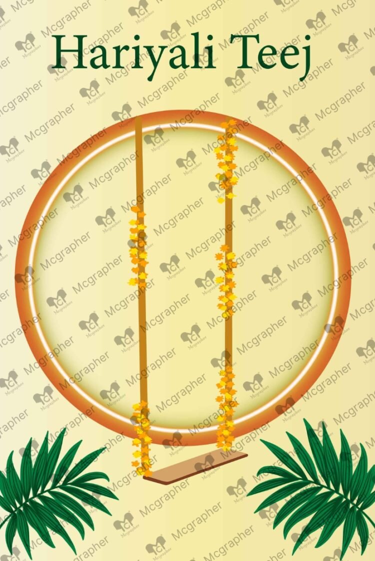 HaryaliTeej vector Illustration