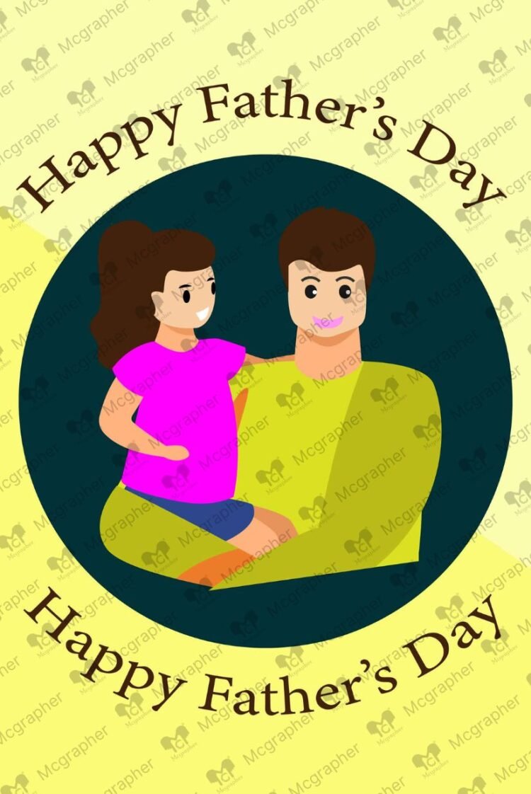 Father's Day best dad vector Illustration